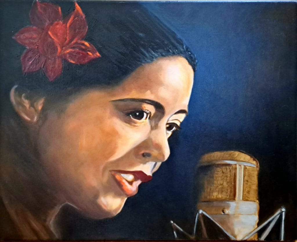 Billie Olieverf op doek 60x70cm
