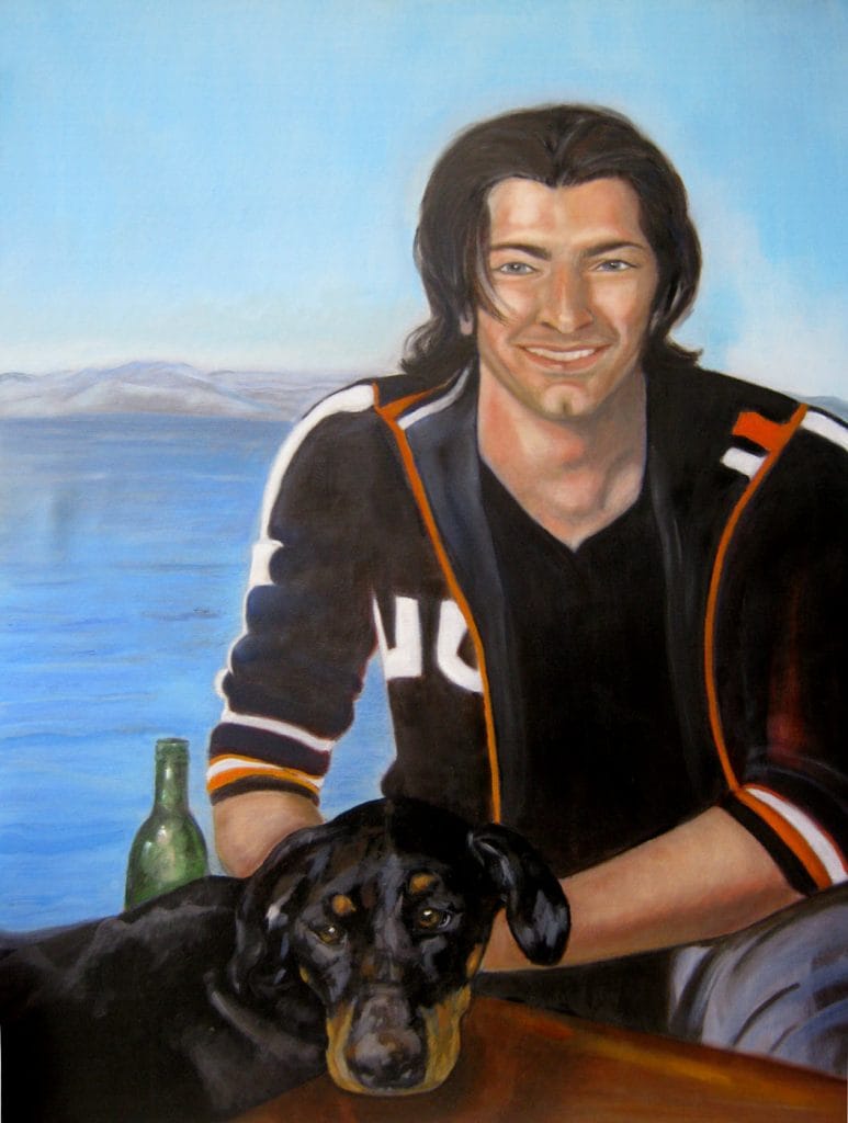 Edward Olieverf op doek 80x60cm