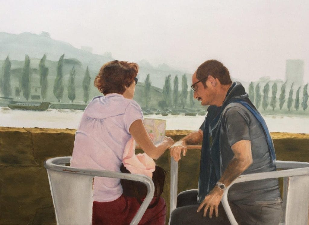Porto, olieverfop doek 80x60cm