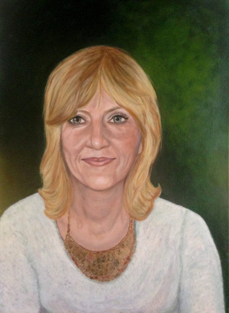 Portret van Lucia de B. Olieverf op doek 80x60cm Verkocht