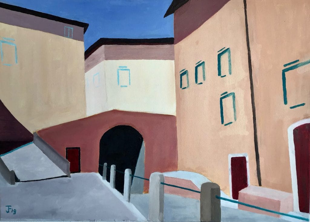 Toscane, olieverf 70x50cm