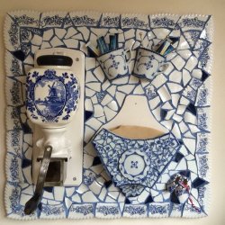 Koffietableau delftsblauw