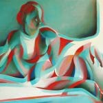 olieverf_doek - anaglyphical roundism olieverf op doek 27 07 22 70 x 100 notk