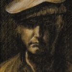 pastel - self portrait 20 05 19 pastel op papier 24 x 30 notk
