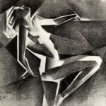 potloodtekeningen - art deco nude 23 08 22 potlood op papier 21 x 31 notk